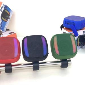 Altavoz Bluetooth para Ciclismo con Resistencia al Agua IPX4, Luz Intermitente RGB de Doble Lado, Soporte Fijo para Bicicleta/Motocicleta, Mini Subwoofer Portátil TWS - Product Image 2