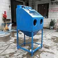 Máquina de chorro de arena pequeña tipo caja, minichorro de arena a presión