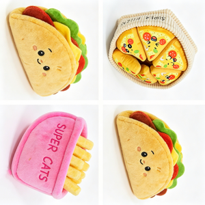 Peluche de pizza personalizable con rebanadas, peluche de taco relleno, peluche de papas fritas - Product Image 3
