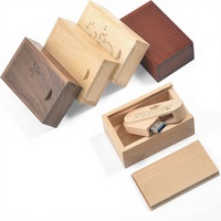 Flash Drive USB 3.0 64GB Kayu Putar Personalisasi, Buatan Tangan dengan Logo Terukir, Hadiah Pernikahan & Perusahaan