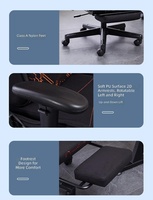 Chaise de course ergonomique en cuir pour esports, pivotante à 360 degrés, hauteur réglable, support lombaire, appui-tête en tissu, personnalisable
