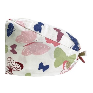 Work <b>Hats</b> Pet Shop <b>Christmas</b> New Year Scrub Caps uniform Cotton Cartoon Printing Sweat-absorbent Elastic Scrub <b>Hat</b> Beauty Salon - Product Image 1