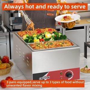 Bain-marie Gastronorm 01-<span class=keywords><strong>1</strong></span>/<span class=keywords><strong>3</strong></span>, chauffe-plats professionnel adapté aux conteneurs Gastronorm (GN) <span class=keywords><strong>1</strong></span>/<span class=keywords><strong>1</strong></span> avec <span class=keywords><strong>1</strong></span>/<span class=keywords><strong>3</strong></span> GN - Product Image 3