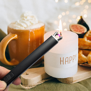 Aluminum Alloy Arc Pulse Igniter USB Rechargeable Windproof Candle <b>Lighter</b> Black Portable Multi Purpose - Product Image 2