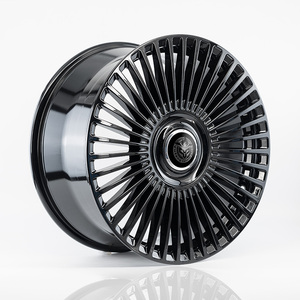 NOUVEAU Jantes en alliage d'aluminium forgé Hyper Black à rayons multiples 21 pouces ET 20 mm PCD 100 mm Garantie 3 ans Mercedes Rolls Royce - Product Image 1