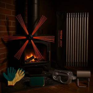    Kit de Limpieza de Chimeneas con Varillas Flexibles de Nailon de 39 Pies y Cepillo Ergonómico para Limpieza de Conductos de Chimeneas - Product Image 2