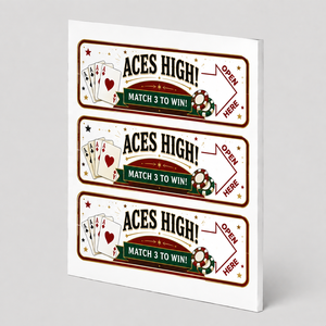 Original Color Free Desgin Digital Printing Three Windows Break Open Tickets Double Sided Cardboard Pull Tab Card - Product Image 3