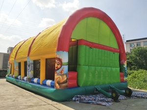 <span class=keywords><strong>Trampoline</strong></span> gonflable géant sur le thème de la jungle personnalisé avec auvent de tente - Product Image 4