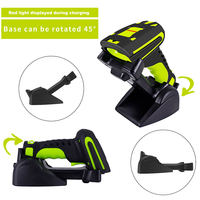 Lecteur de codes-barres 2D sans fil EDOO Industrial, lecteur de codes QR avec base de charge pour l'inventaire en entrepôt, scanner portable