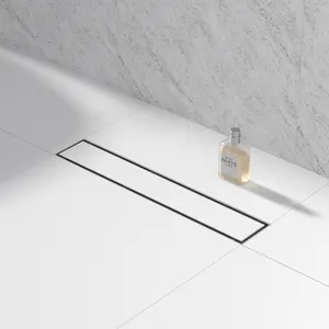 Exklusives Design 360 Drehbarer Boden Linearer Dusch ablauf aus Edelstahl Fließbarer Boden ablauf mit V-geneigtem Kanal