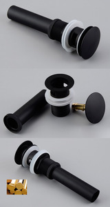 Colador de latón moderno para baño, accesorio de lavabo emergente, drenaje de residuos con desbordamiento - Product Image 4