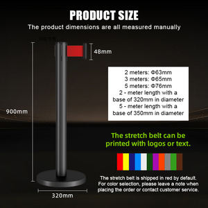 Resistente in acciaio inossidabile retrattile palo di controllo della folla pali di barriera eventi di coda candelieri barriere stradali - Product Image 2