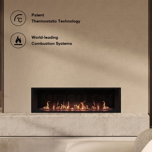 Cheminée à gaz suspendue d'intérieur MEISU.CH avec <span class=keywords><strong>insert</strong></span> de 40, 48, 55, 60, 68, 72 pouces, meuble TV et foyer à gaz - Product Image 2