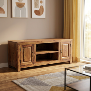 Modern Sheesham Wooden Living Room <b>Tv</b> Stands <b>Tv</b> <b>Cabinet</b> Open Shelf Handmade Indian Wooden Furniture <b>For</b> Hotel Room Home Farmhous - Product Image 1