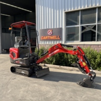 Mini-excavatrice sur chenilles Cartiwell, 1,8 tonne, moteur EPA, livraison gratuite