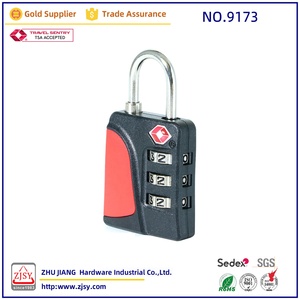 <span class=keywords><strong>Cadenas</strong></span> TSA9173 approuvé par la <span class=keywords><strong>TSA</strong></span>, léger, à blocage de couleur - Serrure en plastique antivol à 3 chiffres réinitialisable pour bagages de voyage - Product Image 6