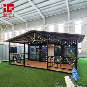 <span class=keywords><strong>Vendita</strong></span> calda 40ft <span class=keywords><strong>di</strong></span> <span class=keywords><strong>lusso</strong></span> prefabbricato pieghevole espandibile casa del contenitore con 2 camere da letto con parasole - Product Image 4