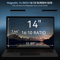 Filtre de confidentialité magnétique pour écran d'ordinateur portable 14 pouces 16:10, anti-espion, amovible, lavable, installation facile, vente en gros, directement de l'usine, OEM