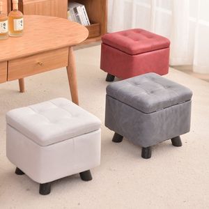 Small <b>stool</b>, living room <b>storage</b> <b>stool</b>, coffee table <b>stool</b>, solid wood sofa <b>stool</b>, footstool, shoe changing <b>stool</b>, fabric <b>stool</b>. - Product Image 3