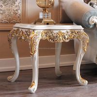 Ensemble canapé sectionnel en bois massif sculpté de style européen en feuille d'or pour hôtel palais ou villa de luxe meubles de salon