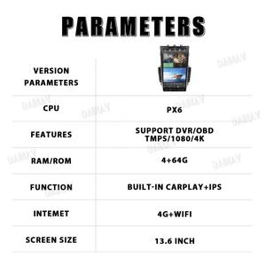 Autoradio 13,6 pouces pour INFINITI Q50 Q60 2015 2016 2017 2018 2019 2020, écran vertical, radio Android 9, démarrage rapide - Product Image 4