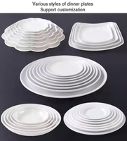 Assiettes en céramique personnalisées en gros, plats de service, assiettes plates en porcelaine blanche bon marché en vrac pour mariage, assiettes personnalisées