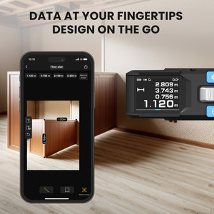 Mileseey 3-in-1 kỹ thuật số khoảng cách Meter ngay lập tức Laser Băng Hệ thống đo lường Metric tách công cụ - Product Image 4