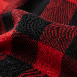 Camicia Giacca Oversize Personalizzata per Donna, in Flanella Rossa e Nera a Quadri Buffalo, Maniche Lunghe con Tasche sul Petto, Taglie dalla S alla 5XL, Autunno - Product Image 2