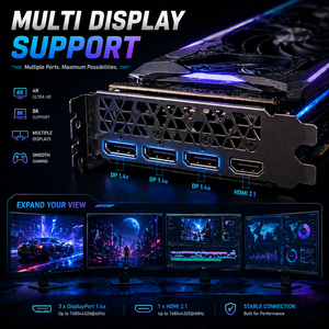 Tarjeta Gráfica Original Usada para Tarjetas de Video Serie RTX <span class=keywords><strong>RX</strong></span>, GPU para Estación de Trabajo, Memoria GDDR6 de 8GB/12GB, PCI Express, Doble Ventilador, Tarjeta Gráfica de Escritorio - Product Image 5