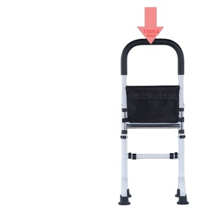 Rails de lit pour la sécurité des adultes âgés, rail d'assistance de lit avec double barres d'appui Prévention des chutes Rails latéraux de lit pour personnes âgées Handicap - Product Image 2