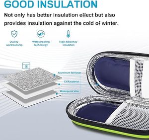 Sac isotherme médical réutilisable et écologique 2026 pour diabétiques, boîte de rangement portable pour stylo à insuline en PU rigide résistant à l'eau - Product Image 5