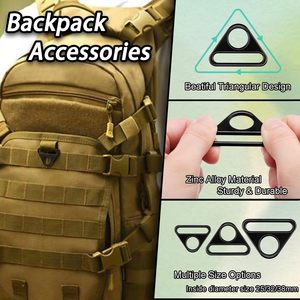 Pack Inch Triangle D Rings Metal Triangle Buckles For Dog Tag Clip Adjuster <b>Purse</b> Strap Paracord Keychain Lanyard Bag Hardware K - Product Image 3