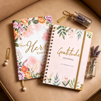 Fabricant de carnets floraux personnalisés de haute qualité en aquarelle, carnet de planification quotidienne A5 à couverture rigide pour usage quotidien