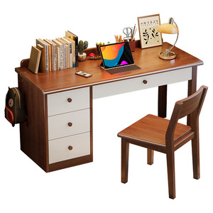 Rushan Furniture Solid Wood <b>Desk</b> Chair Set With Drawer Rectangle Home Study Student <b>Computer</b> <b>Desk</b> - Product Image 5