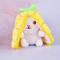 Jouets en peluche transformables Lapin, Poupée Lapin en peluche, Porte-clés pour enfants, Pendentif pour sac à dos