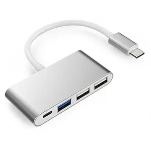 PD + USB 3.0 + 2 * USB 2.0 ile 4 In 1 USB C Hub 2020-2016 MacBook Pro 13/15/16 için, Mac çoklu şarj ve bağlantı adaptörü