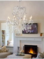 Lobby d'hôtel personnalisé grands lustres modernes de luxe pendentifs lampe grand éclairage lustre en cristal bougie lampe suspendue rouillée