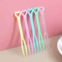 OralVita Food Picks 50 pièces, fourchettes en plastique colorées pour fruits, collations de fête