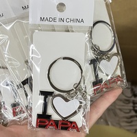 Valentinstag Geschenk Paar Sublimation Ich liebe Schlüssel anhänger Leere Metall Schlüssel anhänger Promotion Geschenke Handwerk Schlüssel ring für Mama
