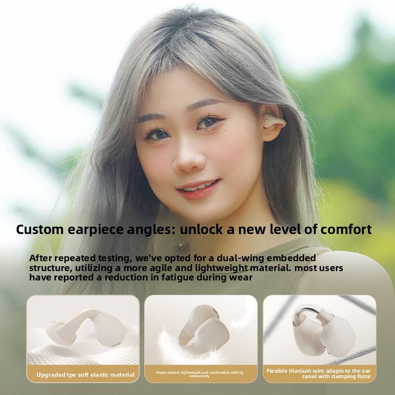 ORANGLES Langsdom TS03 Pro Max Open-Ear Wireless Earbuds | Bluetooth 5.4, ENC Noise Reduction, 60H Playtime, IPX5 Sports - high resolution display - exposing craftsmanship - Image 2 of 6 | built for everyone | Langsdom TS03 Pro Max Open-Ear Wireless Earbuds | Bluetooth 5.4, ENC Noise Reduction, 60H Playtime, IPX5 Sports for sale Georgia | Free Shipping ORANGLES