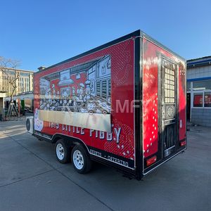 Carrito de Hot Dogs, Cafetería Móvil, Remolque de Comida Totalmente Equipado con Parrilla para Asar - Product Image 1