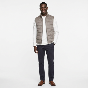 Custom Printed <b>Men</b> High Quality Canvas Stand Collar <b>Half</b> Sleeves Puffer Quilted Waistcoat <b>Jacket</b> Custom Colors Fashionable - Product Image 1