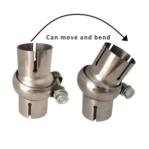 Adjustable-Angle Universal Adapter for Automotive <b>Exhaust</b> Modification – Weld-Free Round Pipe <b>Clamp</b> Connector - Product Image 2