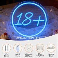 Enseigne néon personnalisée Neonawall OEM ODM 18+LED pour bar, club, boutique, salle de jeux, mancave, fête, décoration commerciale, vente en gros