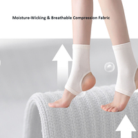 Chaussettes de compression personnalisées effet pieds nus, compression graduée 20-30 mmHg avec soutien de la voûte plantaire pour le soulagement de la fasciite plantaire