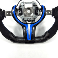 Volant en fibre de carbone pour BMW F10 F11 F15 F18 F20 F23 F25 F30 F32 F35 F40 F80 E84 E87 E90 E92 E93, accessoires de voiture
