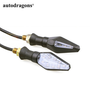 ไฟเลี้ยว LED สำหรับมอเตอร์ไซค์แบบสองสี 12LED ไฟกระพริบสีเหลืองอำพัน ไฟเลี้ยวอเนกประสงค์ - Product Image 1