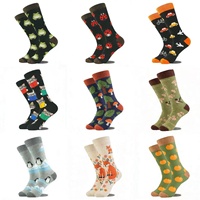 Chaussettes Jacquard Mi-mollet Unisexe en Coton à Motifs Animaux Papillon Chat Tendance Transfrontalière – Meilleures Ventes En Stock