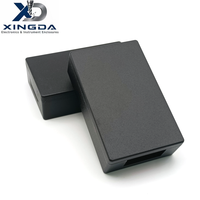Boîtier de jonction rectangulaire en plastique ABS noir, montable, pour circuit imprimé de signalisation, boîtier électronique à découper soi-même