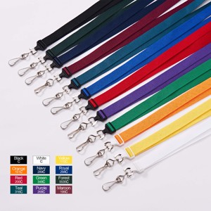 Bestom 1.5cm Breakaway <b>Lanyard</b> Swivel Hook ID Badge Holder Clip Eco-Friendly <b>Polyester</b> 12 Standard Colors Bulk Personalized - Product Image 1